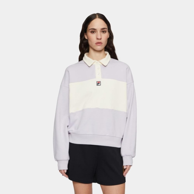 Fila LANGOGNE oversized cropped polo sweat 