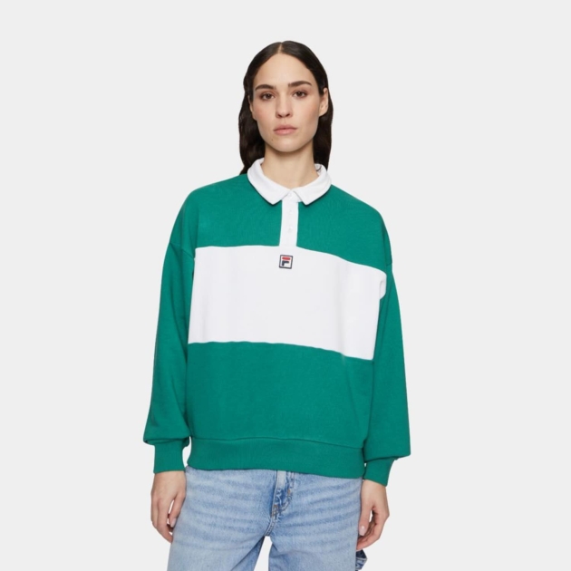 Fila LANGOGNE oversized cropped polo sweat 