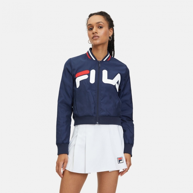 Fila LARKANA logo bomber jacket black iris 