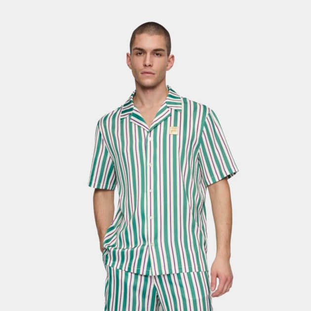 Fila LASTRO striped oversized satin shirt 