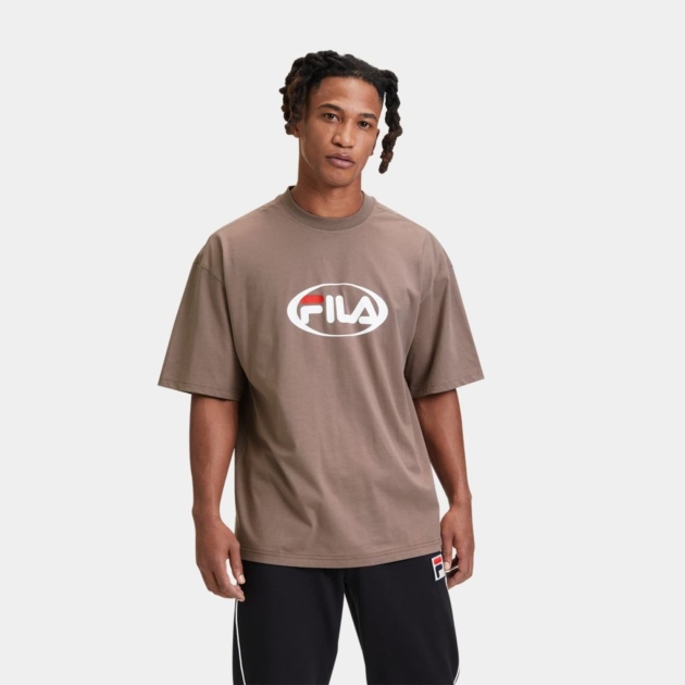Fila LEMOORE oversized logo tee Taupe 