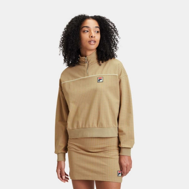 Fila LIEBAU AOP half zip sweater beige 