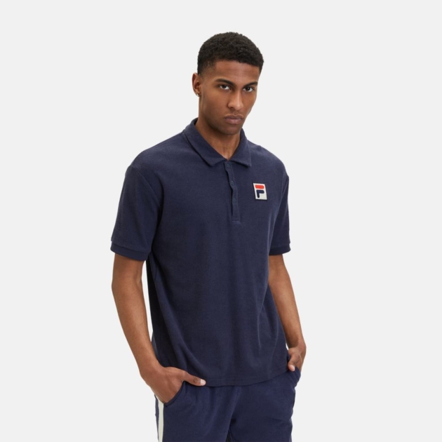 Fila LIVERPOOL towelling polo shirt blue 