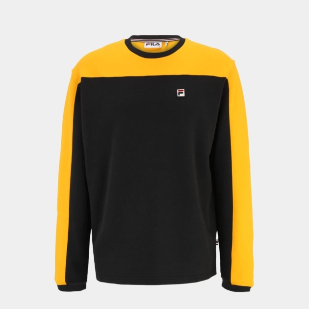 Fila Long sleeve sweatshirt with color block detail black-yellow 