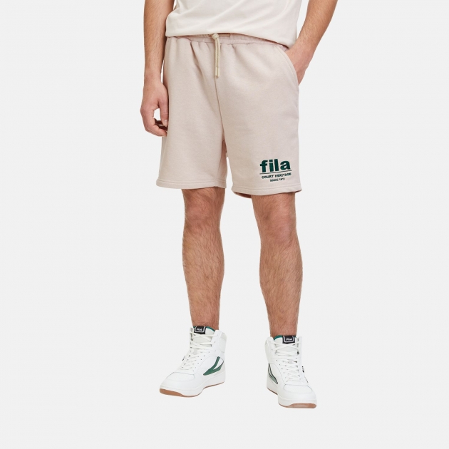 Fila LOUDI graphic sweat shorts oatmeal melange 