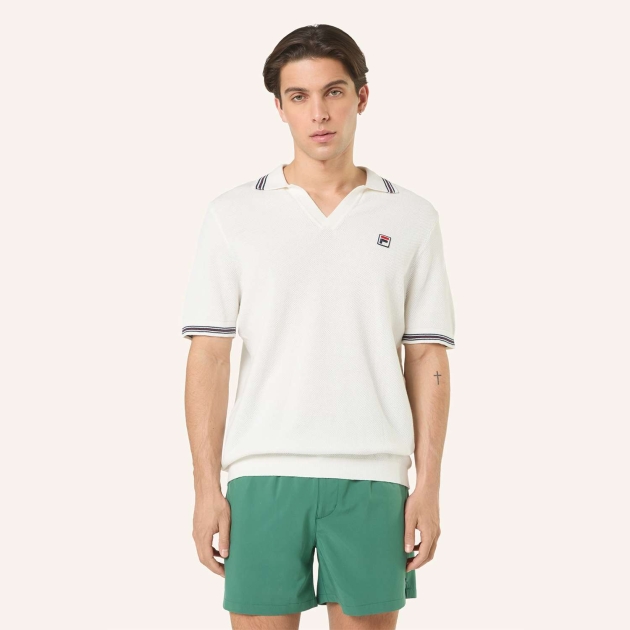 Fila ORENTANO regular johnny collar knitted polo shirt 