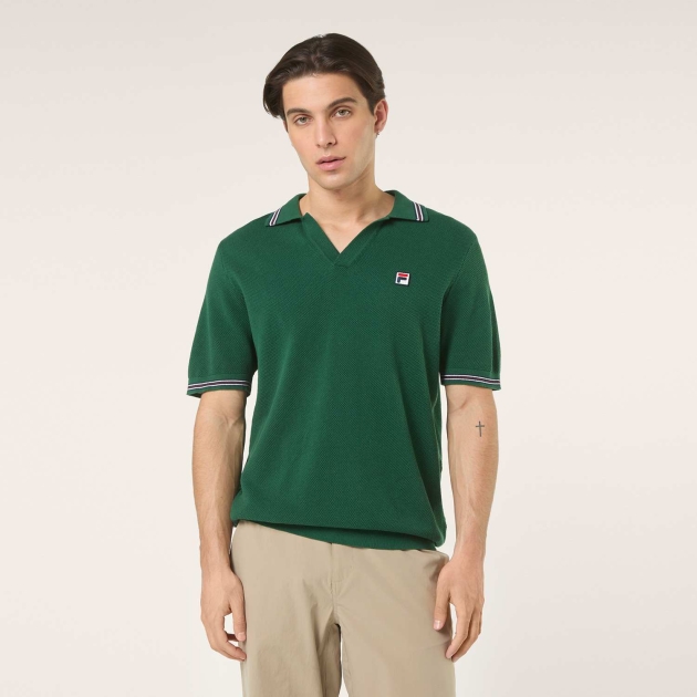 Fila ORENTANO regular johnny collar knitted polo shirt 
