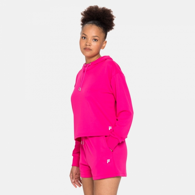 Fila Rheine Cropped Hoody pink-yarrow 