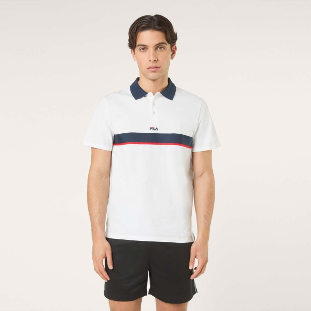 Fila SAGANO relaxed taped polo shirt 