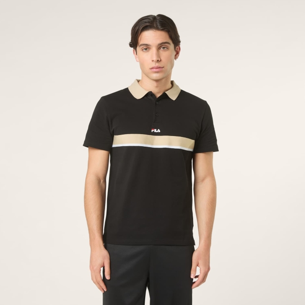 Fila SAGANO relaxed taped polo shirt 