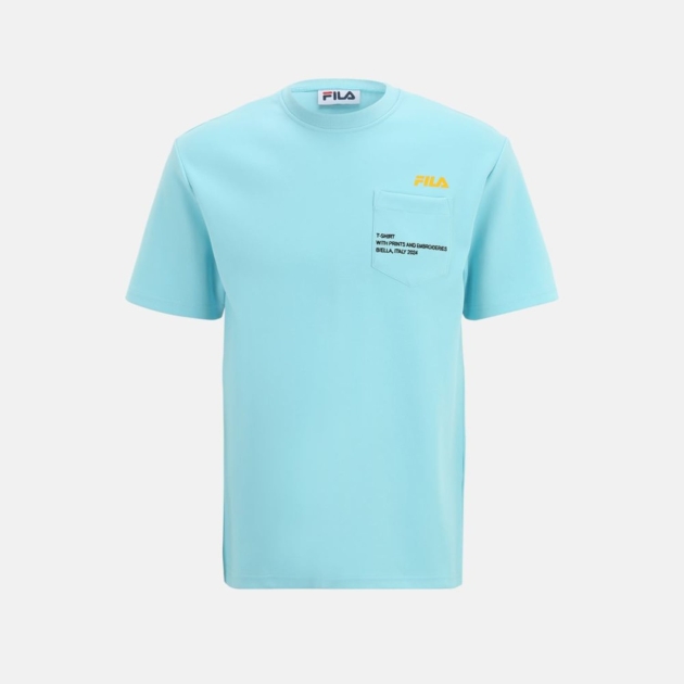 Fila Short sleeves t-shirt with chest pocket light blue 