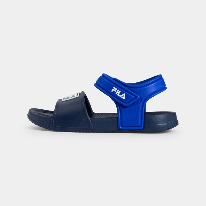 FILA Puffy × BE:FIRST sandals 27cm Fila SD PUFFY Wedge Sandals, BEIGE/TANGERINE/FILA NAVY, 6 US