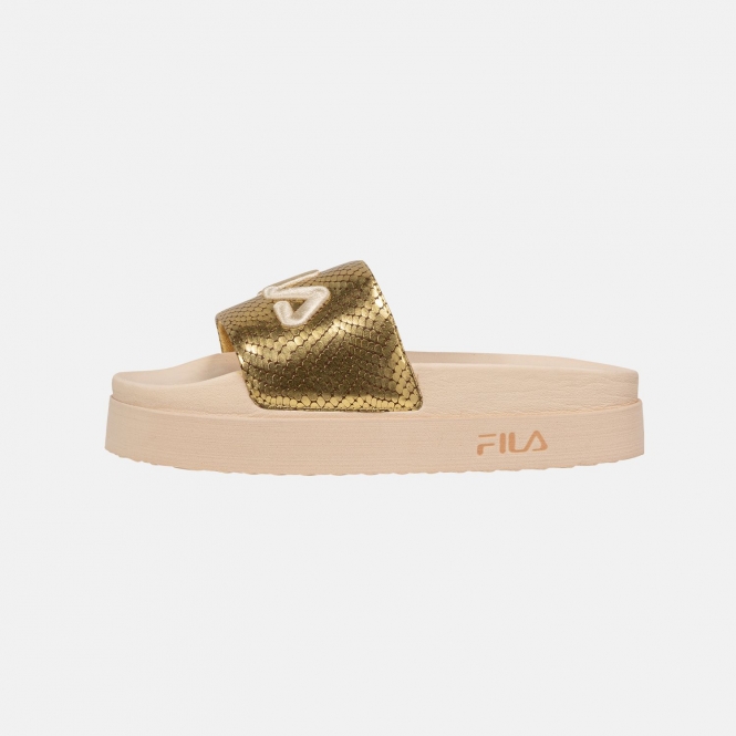 Fila sandals cheap womens gold