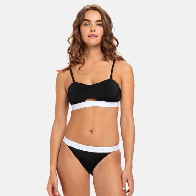Fila colour block bandeau bikini top discount