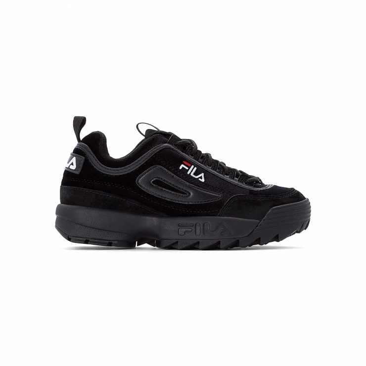 fila black leather shoes