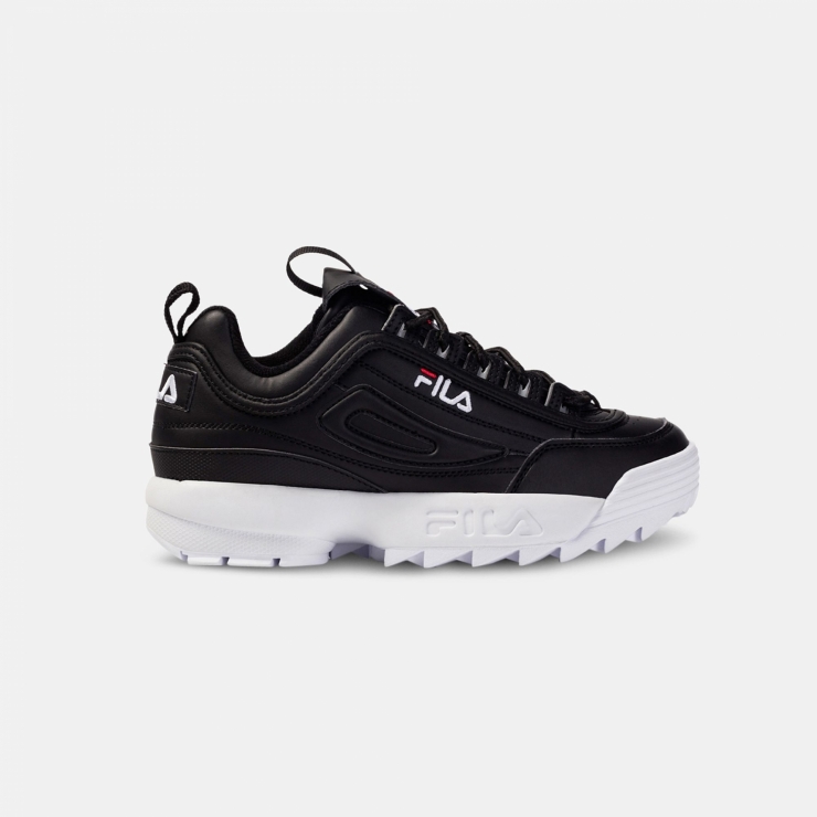 fila disruptor black and white