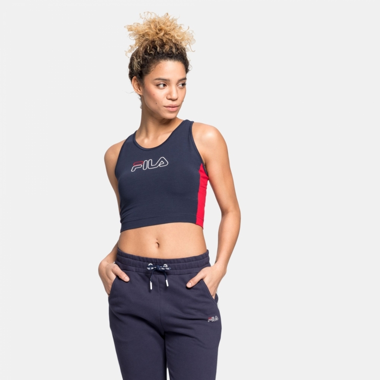 Fila Lacy Cropped Top Dark Blue Fila Official