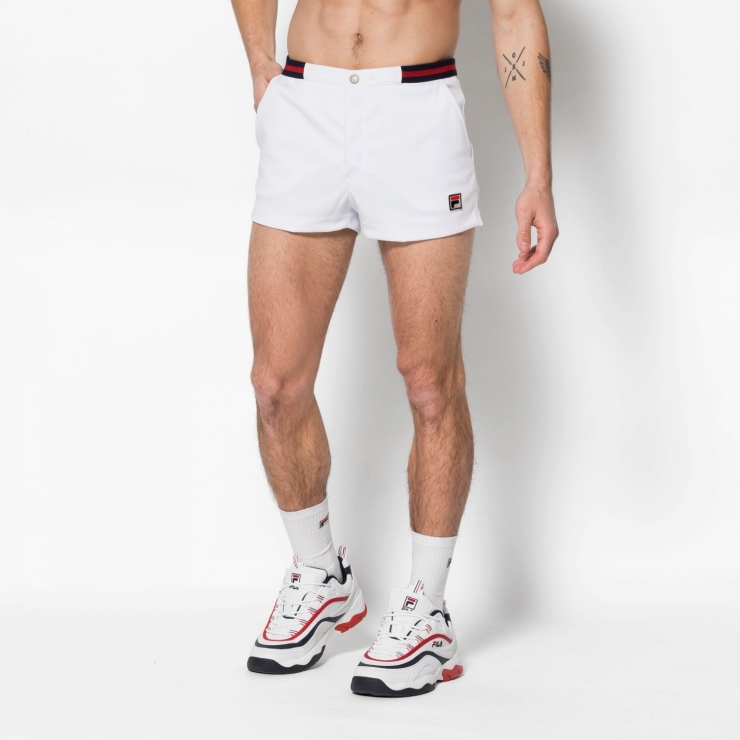 white fila shorts