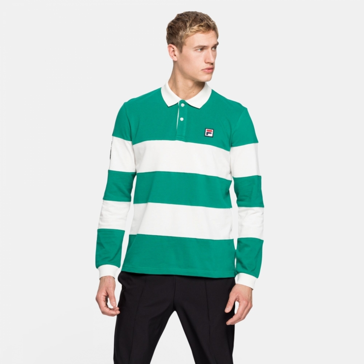 snatch Uhøfligt Marty Fielding Fila Talmai Long Sleeve Polo - green | FILA Official