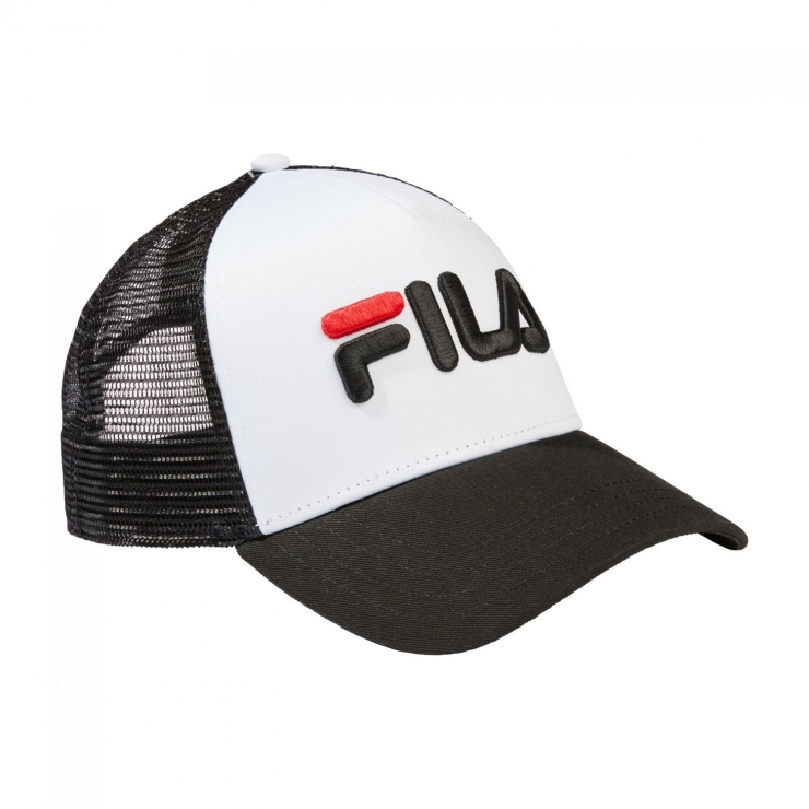 white trucker hat