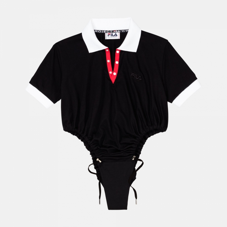 Fila Y Project Ruched Body Polo black black FILA Official