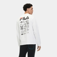 Fila Regular fit long sleeves t-shirt with camping gear graphic white Bild 2