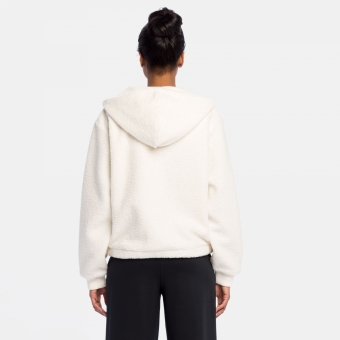 Hooded sherpa top jacket women's