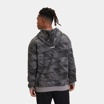Fila TAVIANO AOP hoody grey urban jungle - grey | FILA Official