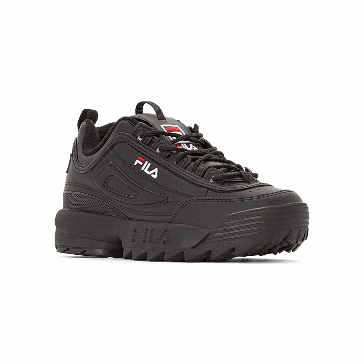 fila all black sneakers