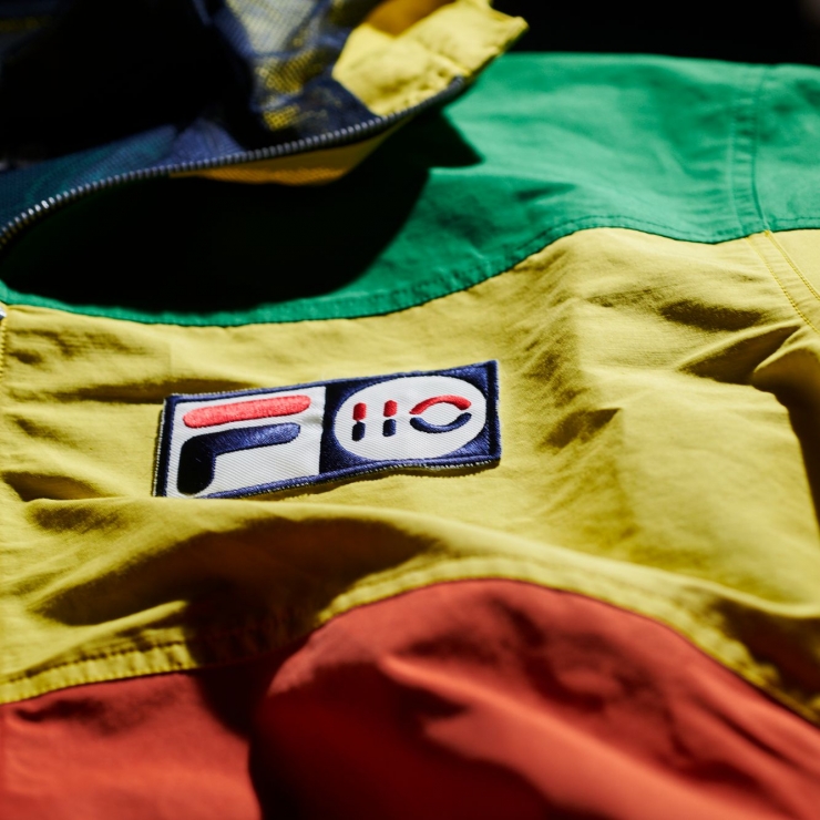 Yellow fila windbreaker outlet