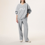 Fila HAILEY BIEBER V-NECK PULLOVER GREY HEATHER / WHITE Bild 3