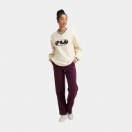 Fila LANGERMA oversized V-neck sweat shirt white Bild 3