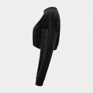 Fila LEVALA cropped velvet crew shirt Black Bild 3