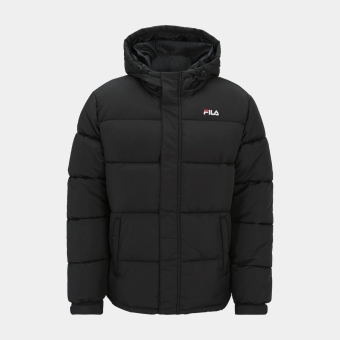 【FILA】detachable hooded padding jacket★送料・関税込 Fila BENSHEIM padded jacket black - black | FILA Official