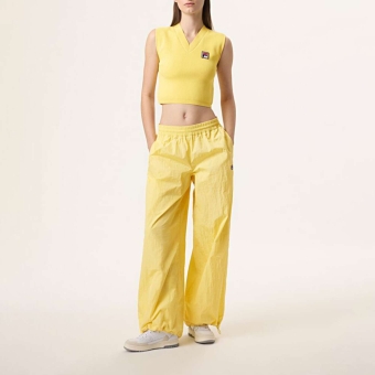 FILA イエロースリムフィットパンツ Fila HAILEY CRINKLE PANTS POPCORN - yellow | FILA Official