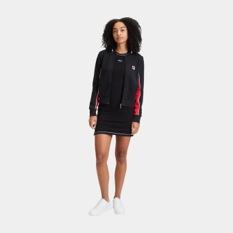 Fila LAIBEN track jacket black-true red - red | FILA Official