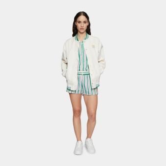 Fila LASSANCE striped satin shorts - green | FILA Official