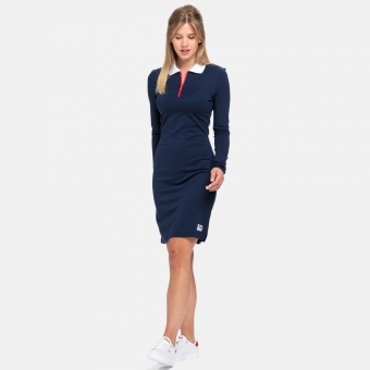 Fila Tanjore Polo Long Sleeve Dress black iris bla. FILA Official