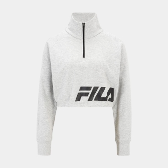 韓国 ファッション通販 half cropped TORREGLIA Fila zip FILA | grey - grey shirt スカート