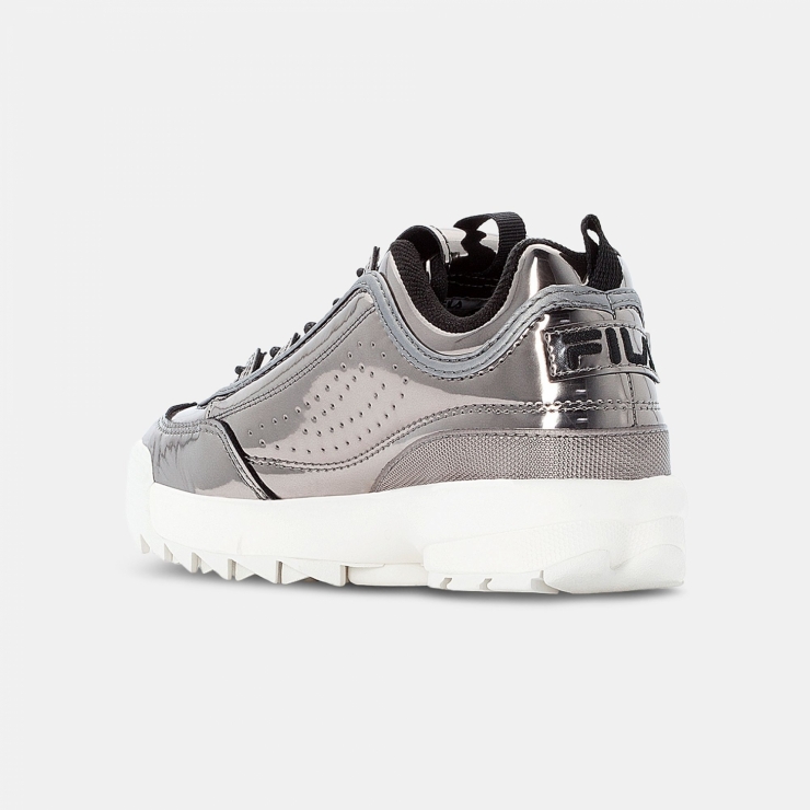 fila disruptor m low wmn silver