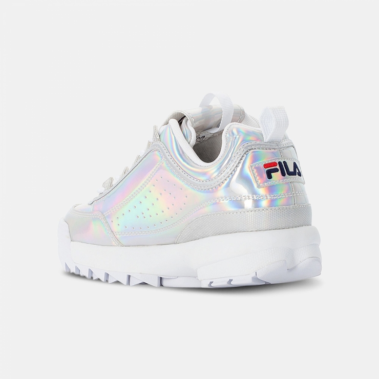 fila disruptor m low wmn silver