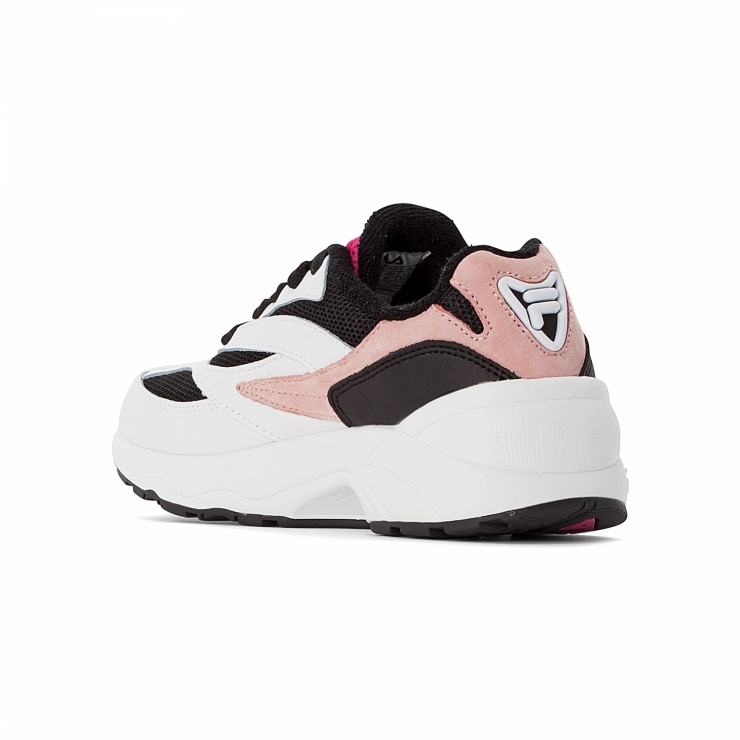 pink black and white filas