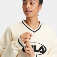 Fila LANGERMA oversized V-neck sweat shirt white Bild 4