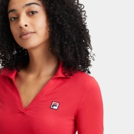 Fila LEE longsleeve polo shirt red Bild 4