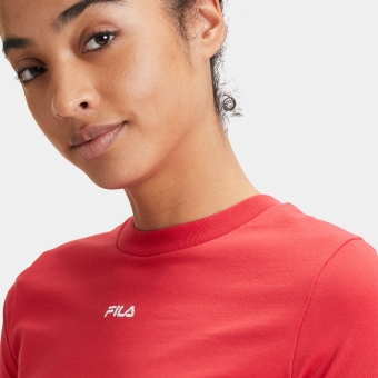 Fila LATINA cropped tee red - red | FILA Official