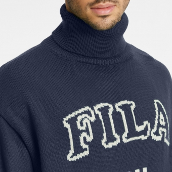 Fila Tirupati Knitted Turtle Neck Sweater black iris. FILA Official