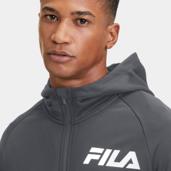 Fila TREPUZZI hooded zip jacket black - black | FILA Official