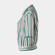 Fila LASSANCE striped cropped satin polo full-zip shirt Bild 5
