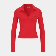 Fila LEE longsleeve polo shirt red Bild 5