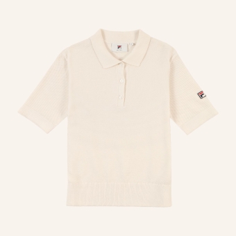 Fila BB1 slim pique knit polo tee - white | FILA Official